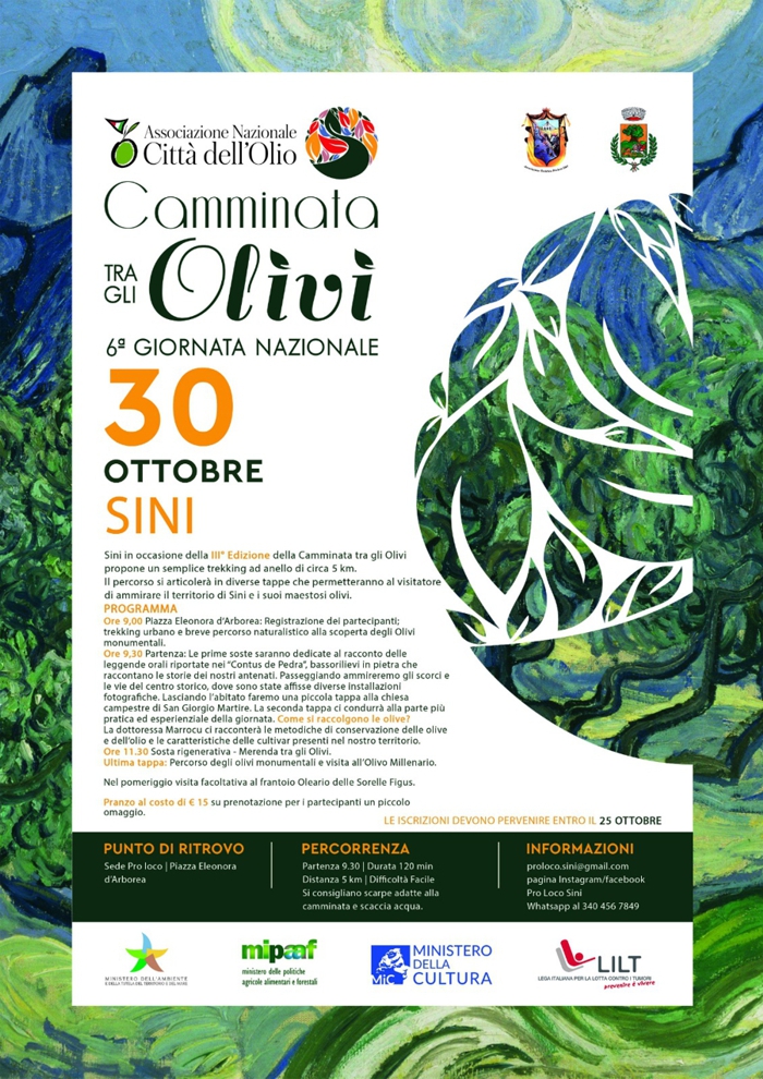 manifesto Camminata tra gli olivi 2022